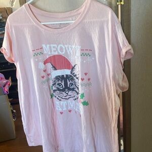 FINAL MARKDOWN Fifth Sun Pink Cat Graphic T-Shirt 2x
